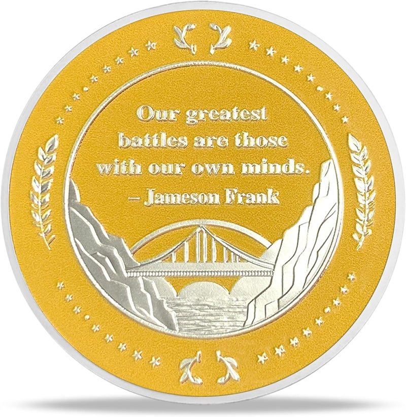 Imasoner 2 Year Sobriety Coin Gifts | Road Sign Sobriety AA Coins - HA AA Chip Medallion with Serenity Prayer | Narcotics Alcoholics Anonymous Gifts for Anniversary Year for Men & Women in Recovery - Image 2